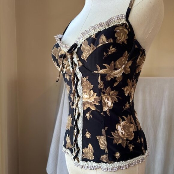 Vintage Betsey Johnson Bustier Corset Swim Top - Picture 5 of 13